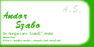 andor szabo business card